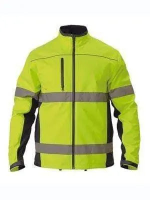 Bisley Workwear Work Wear BISLEY WORKWEAR TAPED HI VIS SOFT SHELL JACKET BJ6059T